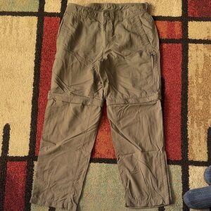 Men’s The North Face  brown convertible hiking pants
